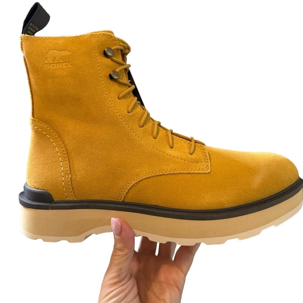 NWT Sorel Hi Line Lace Up Waterproof Platform Boots Suede Leather Women 9.5 $185